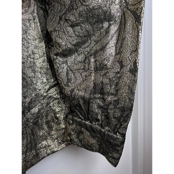 Ted Lapidus Paris Vintage Gold Ornate Blouse 42 - Picture 10 of 10